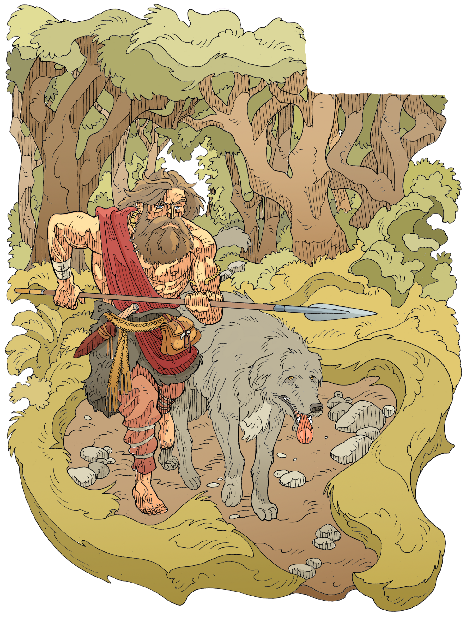 Hunter and hound background